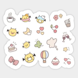 Cute Fall Devil Emojis Sticker pack Sticker